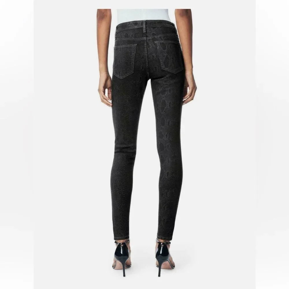 The Icon Mid rise skinny ankle size 28 Joe's Jeans Charlie Black Snake Print